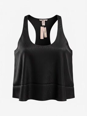 Victoria's Secret Black Jacquard Racerback Tank